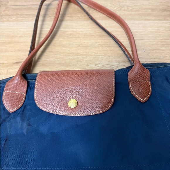 Longchamp Le Pilage Navy Tote - Picture 3 of 5